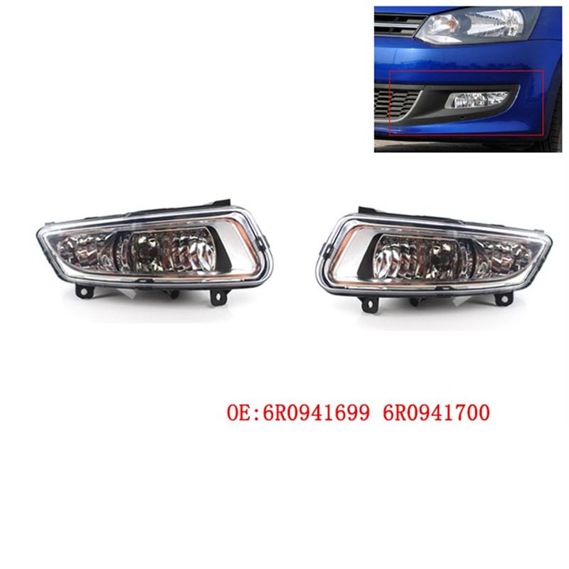 Car Front Bumper Fog Lights Fog Lamp For VW Polo MK8 6R 2011-2013 6RD941699 6RD941700
