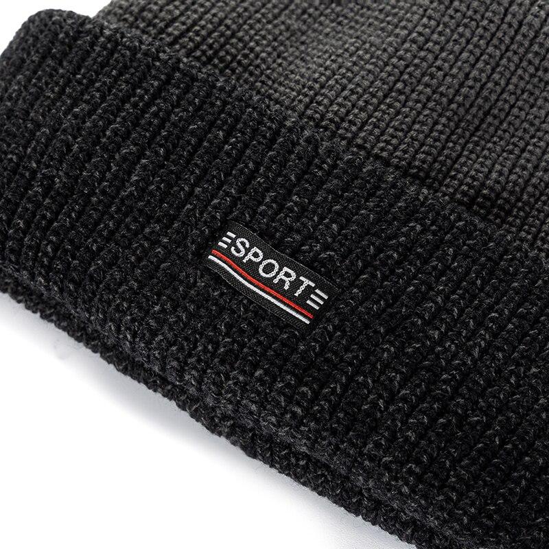 Unisex Two Tone Color Winter Hat Add Fur Lined Flanging Cap Stylish Soft Beanie Hats For Men Women Warm Outdoor Ski Sports Hat