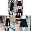 Womens Black Irregular Half Skirt With Slit In Polyester For Street Style Spring Summer