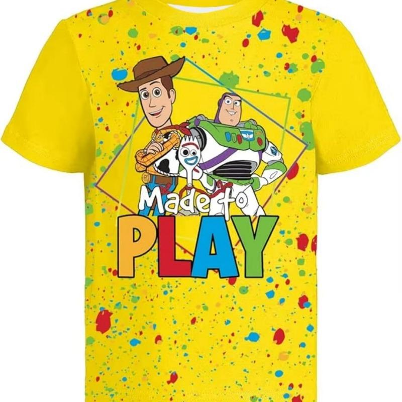 Toy Story T-Shirt for Men Women Cartoon Rex Buzz Lightyear Woody Short Sleeve Tee Tops Summer Casual Streetwear
