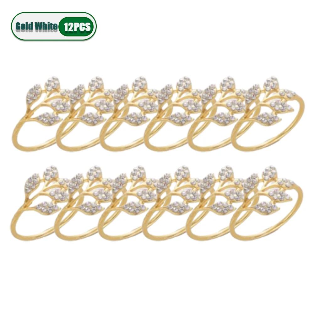Green Leaf Napkin Rings Durable Metal Design Reusable and Easy To Clean Ideal for Weddings Parties and Holiday Celebrations