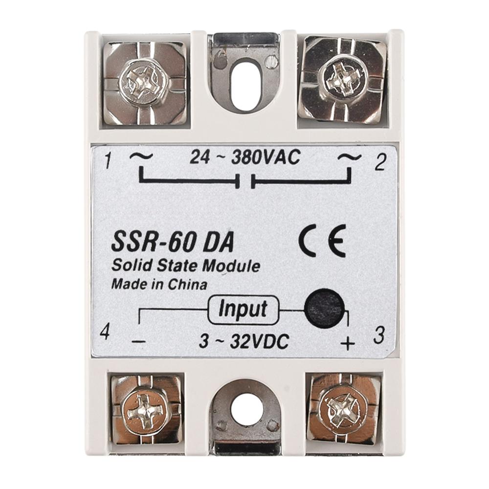 SSR-10DA SSR-25DA SSR-40DA SSR-60DA SSR-100DA Festkörperrelais DC 3-32V Steuerspannung AC 24-380V Lastspannung