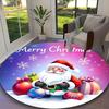 Santa Claus Carpet, Non-slip Office Chair Rug, Digital Print Home Round Rug, Unique Festival Decorations