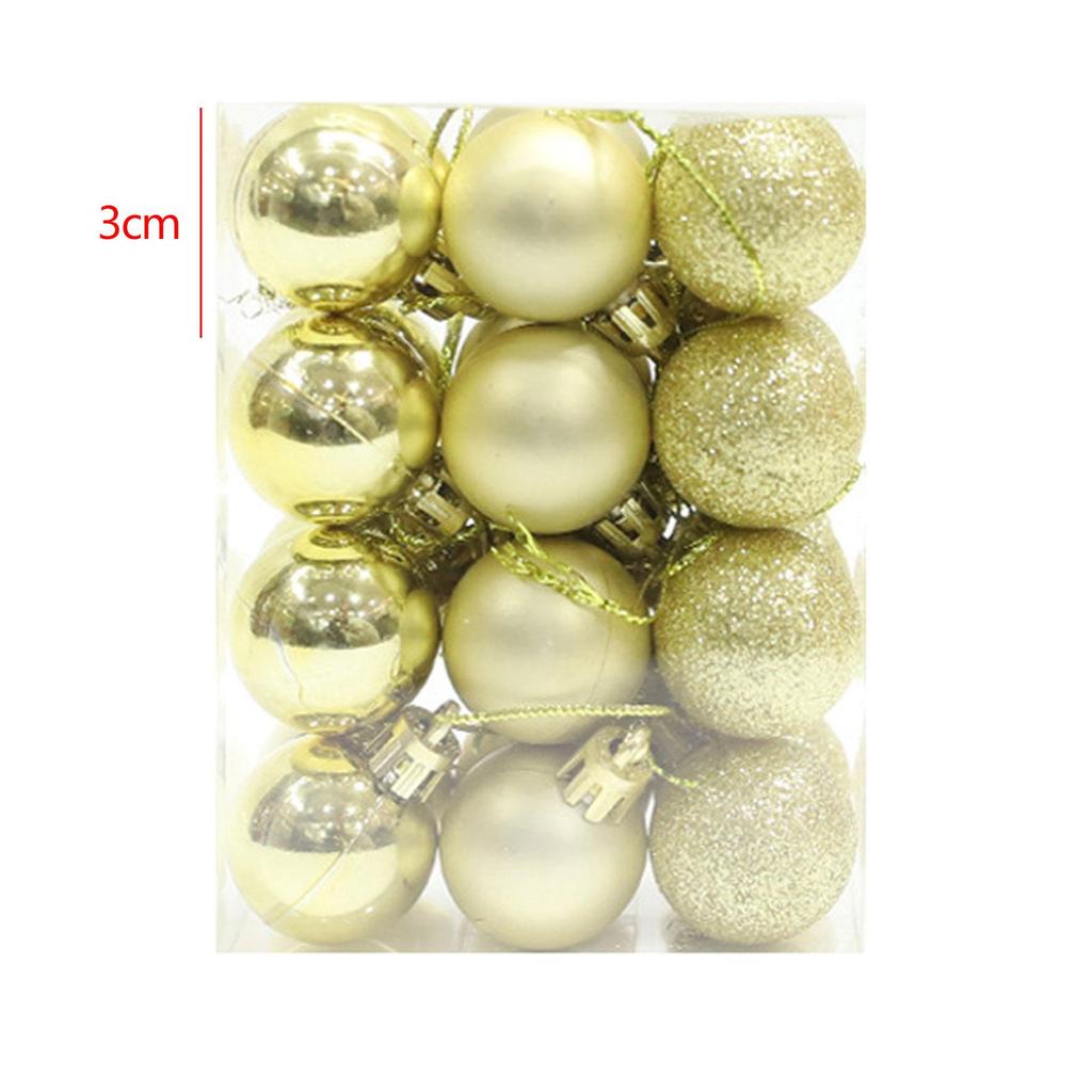 24Pcs Christmas Balls Ornaments Decorative Balls Charm Pendants Xmas Tree Decor for Party Birthday Celebration Holiday Home