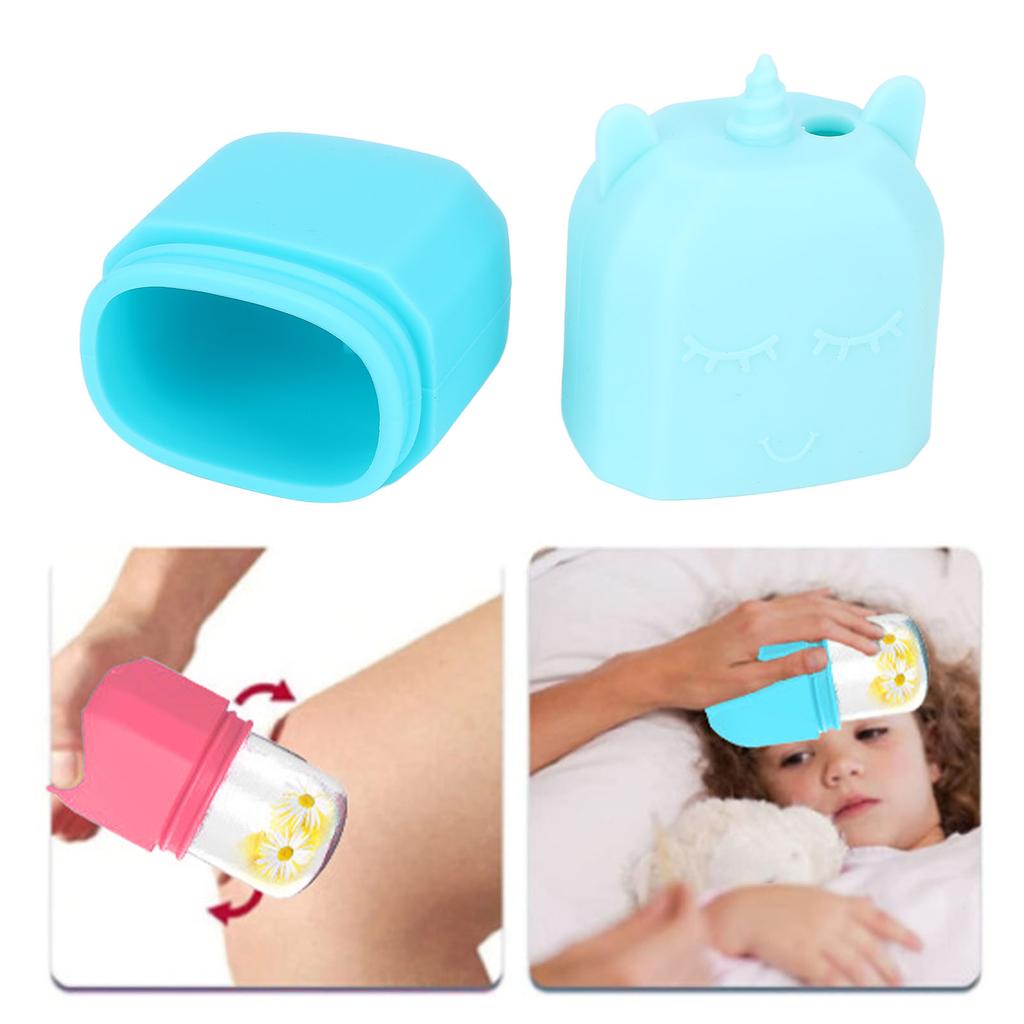 Facial Reusable Silicone Ice Holder Portable Water Fill Face Roller for Daily Use