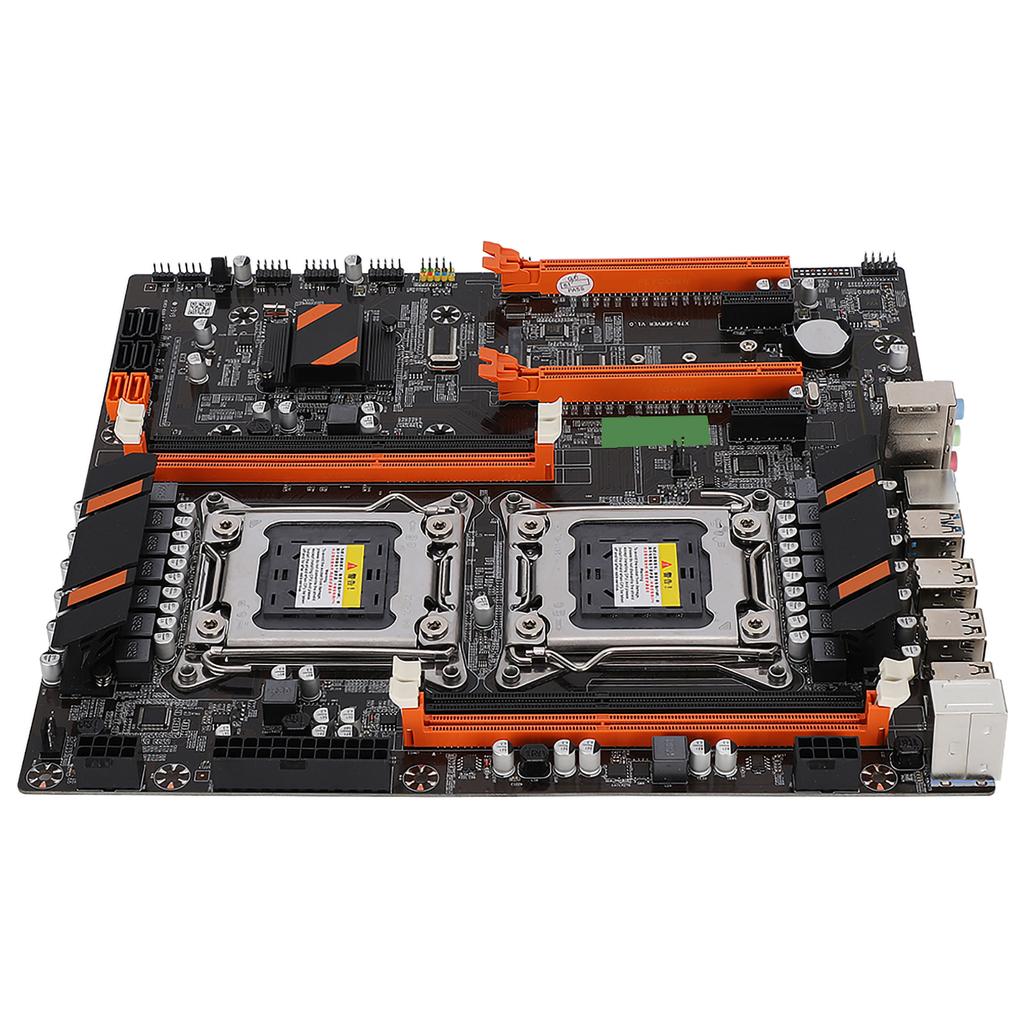 Desktop-Motherboard mit zwei Sockeln, integrierte Rückseite 2 x USB 3.0 Gigabit-LAN-Karte X79 mit SATA-Kabel