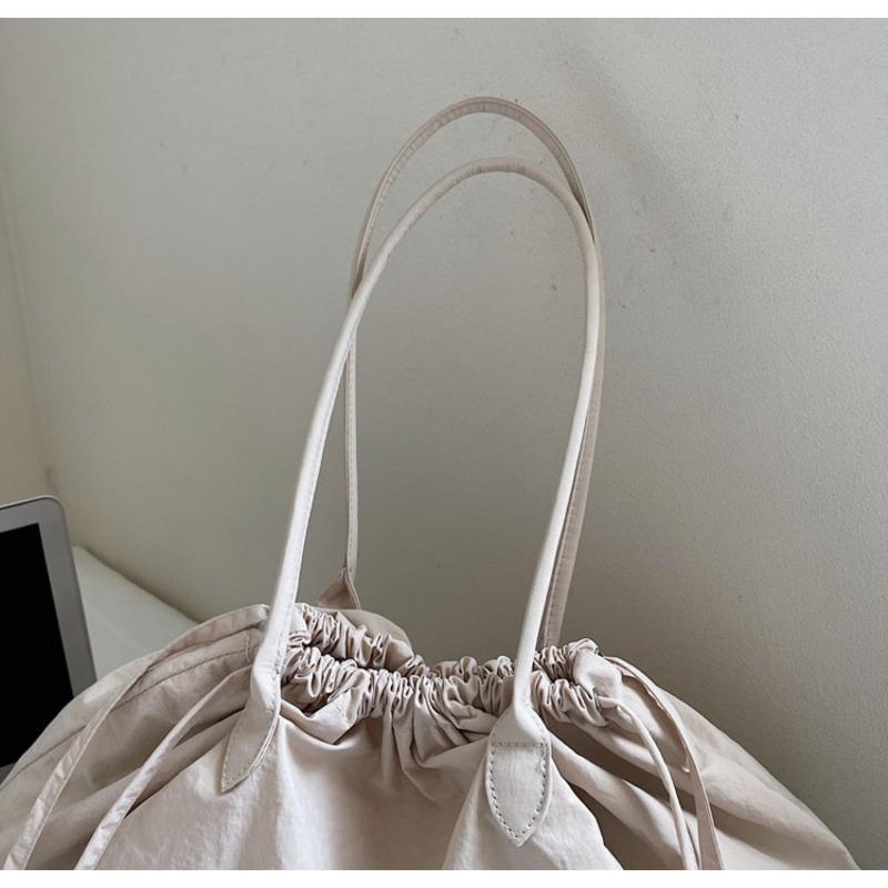 Nyl Solid Color String Simple Shoulder Bags Large Capacity Versatile Ladies Bags 2026 Brand Commuting Casual Women's Handbags