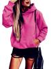 2024 Autumn/Winter Women's Plus Velvet Loose Solid Hooded Sweatshirt