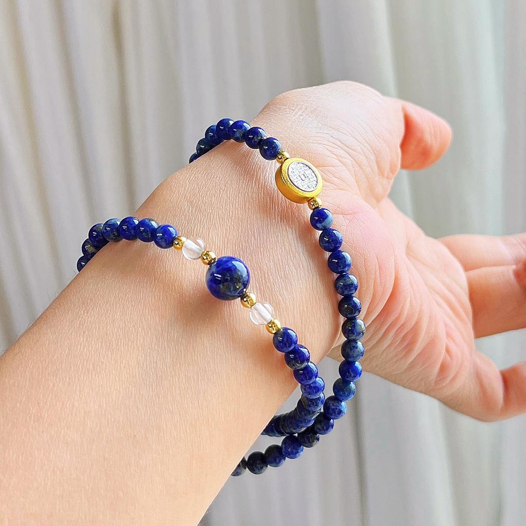 Autumn and Winter Retro Style High-quality Natural Lapis Lazuli Design Bracelet