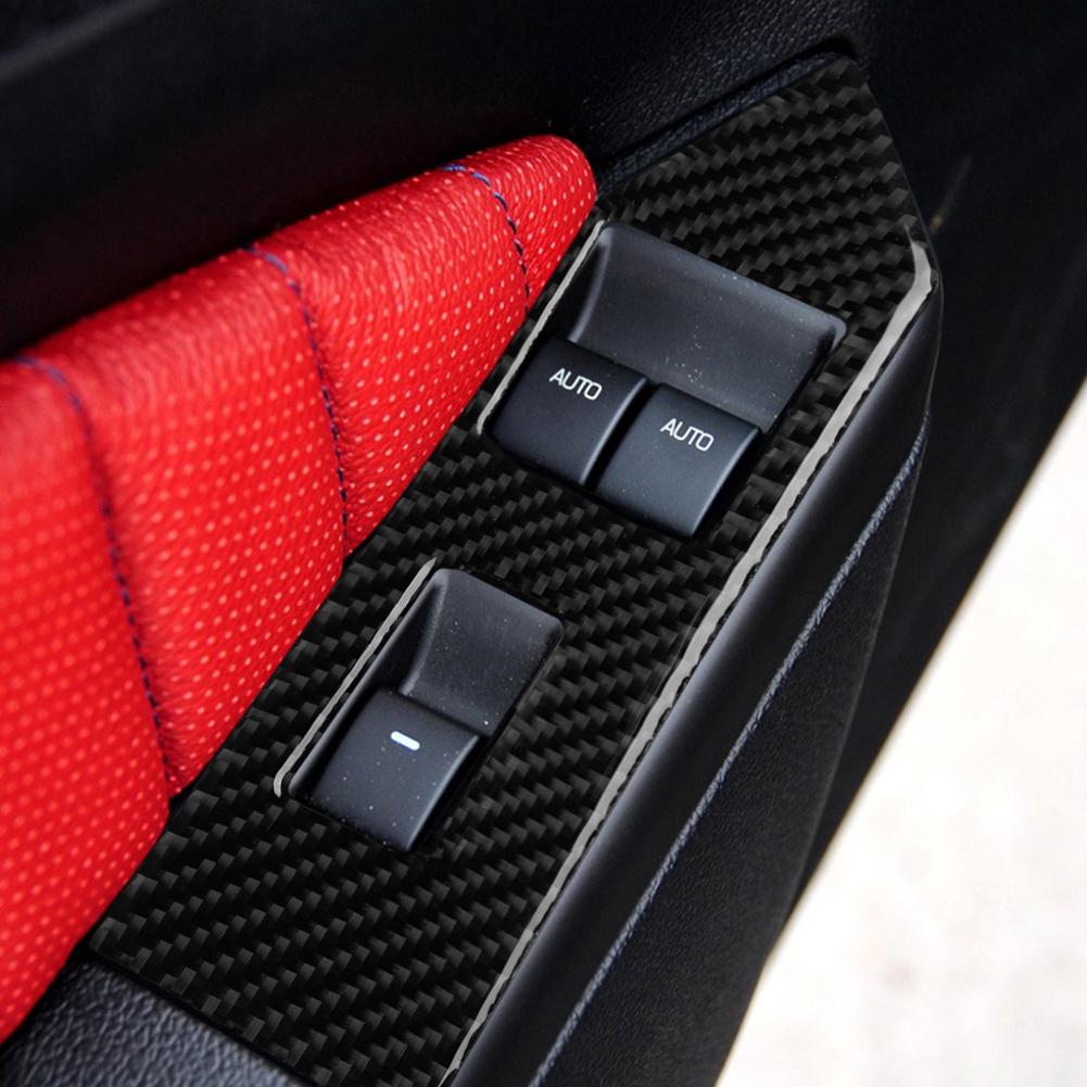 Carbon Fiber Air Conditioner Outlet Panel Cover Trim For Ford Mustang 2014-2018