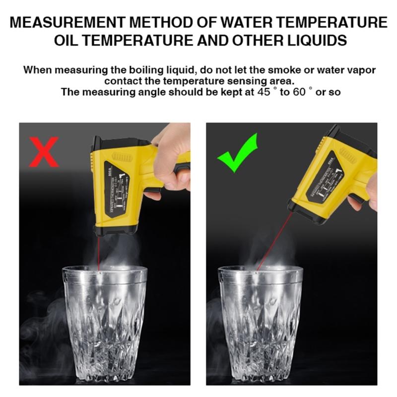MESTEK Digital Temperature Thermometer -50 to 800℃ Temp with High Low Temperature Alarm Portable