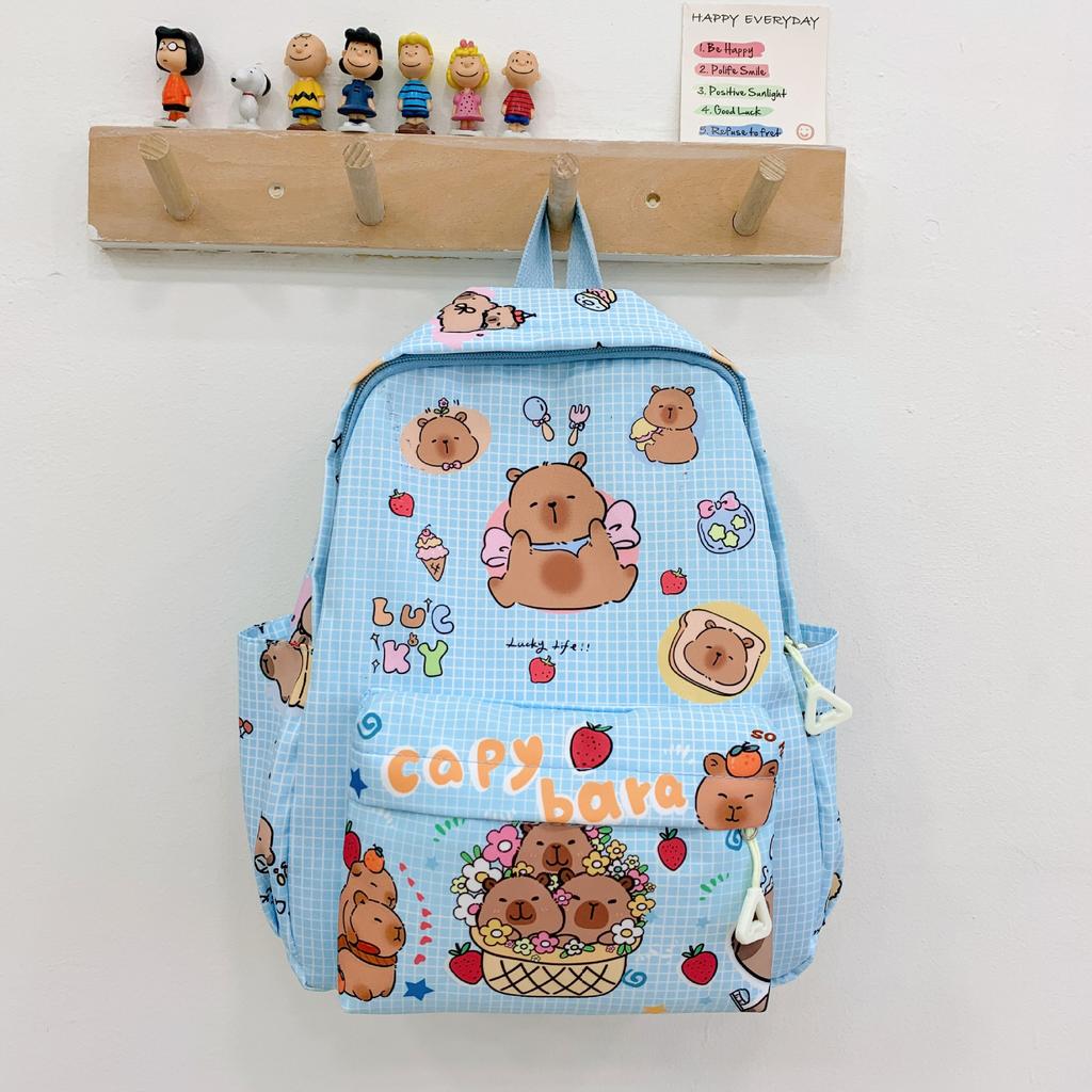 School Bag New Kapibara School Bag Medium and Large Class Casual Cute School Bag Back