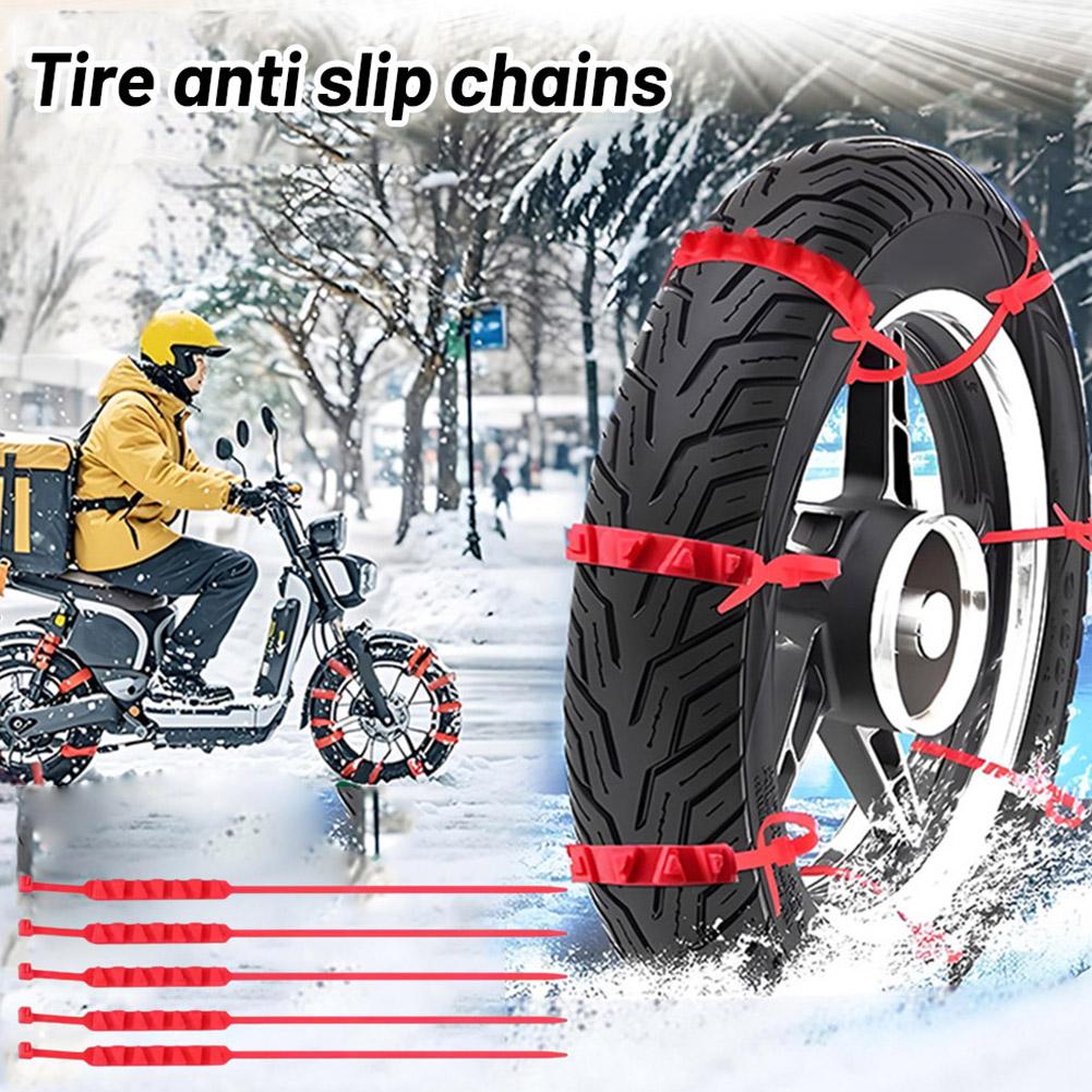 10PCs Universal Motorcycles Anti-Skid Snow Chains Safety Car Motorcycles Winter Wheels Anti-slip Ties Car Snow Chain