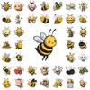 50 New Bee Cartoon Graffiti Stickers for Kids - Planner, Phone Case, Notebook Decals