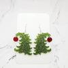 Cross-Border Acrylic Christmas Tree Dangle Earrings – European & American Holiday Fashion
