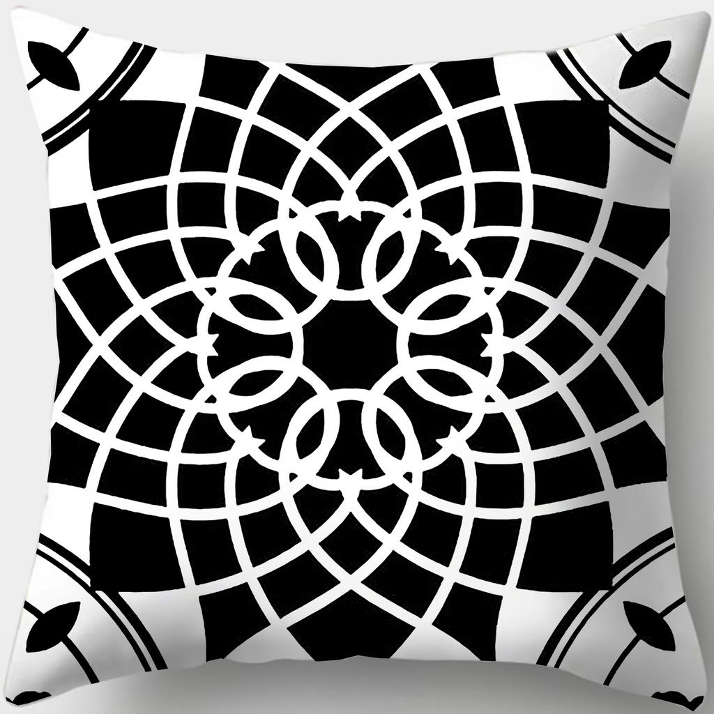 Home Decor Stylish Blue and White Patterned Pillow Covers Pattern Cushion Cover Suitable for Sofa Bedroom Car Pillow Cover