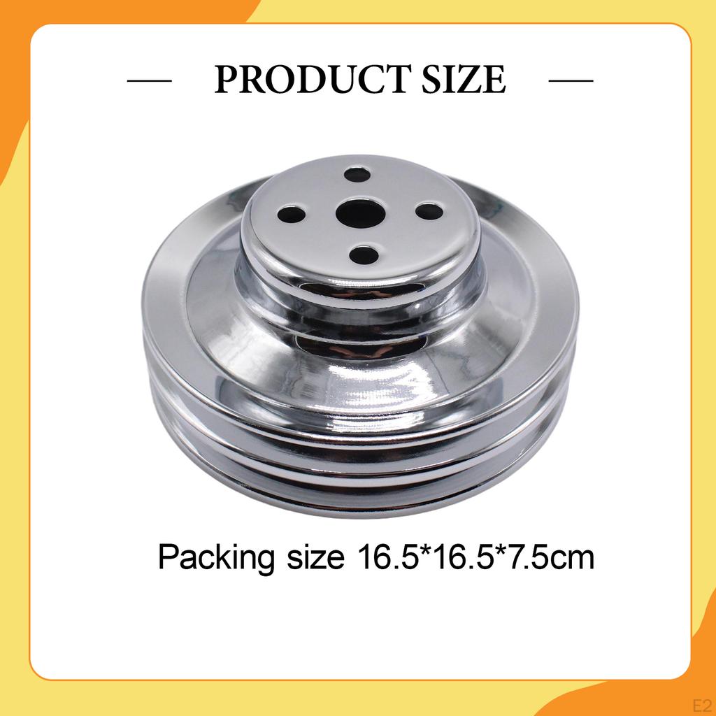 Water Pump Pulley Replaces Metal High Performance Repair Parts Assembly 2 Groove Engine for