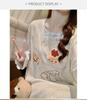 Spring & Autumn Maternity Slimming Long Sleeve Round Neck Princess Nightdress with Breast Pads, Wearable Outdoors