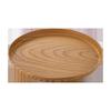 LISM Wood Grain Food-Grade Plastic Round Tray