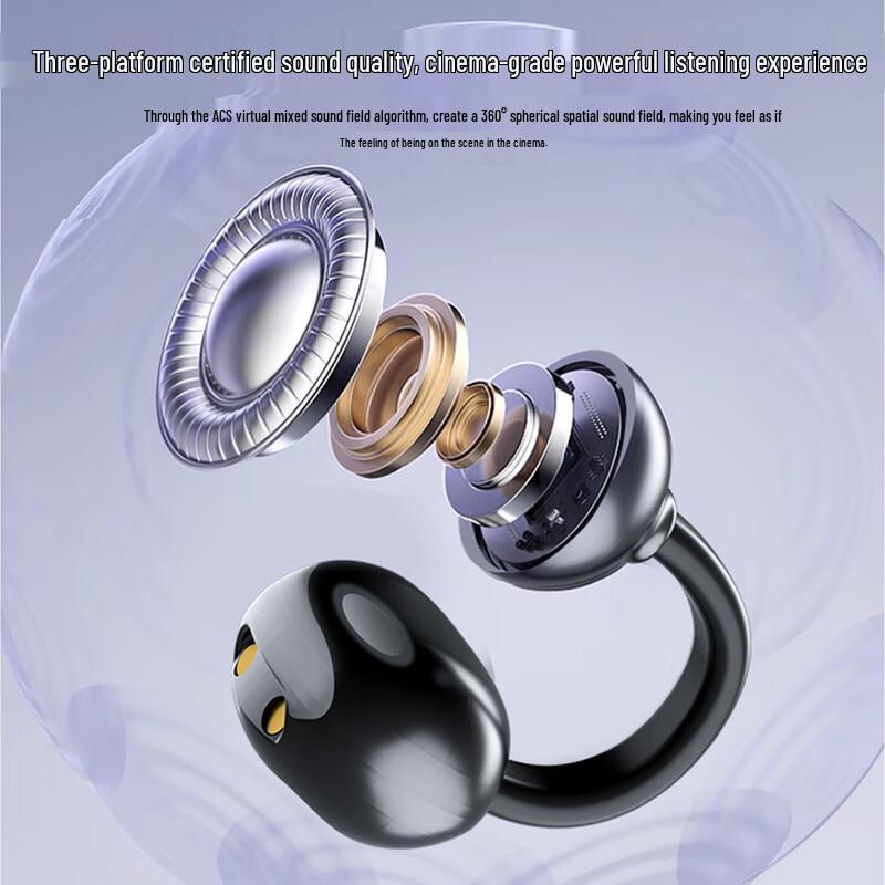 YOMO Wireless Open-Ear Clip-On Bluetooth Earbuds