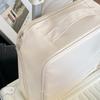 Portable Large Capacity Makeup Bag with Mirror, Hangable on Suitcase, Compartmentalized Cosmetic Storage Pouch.