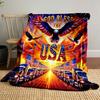 Patriotic Eagle USA Blanket bedroom Blanket for Livingroom Couch lunch break Soft throw for Friend's festival Gift