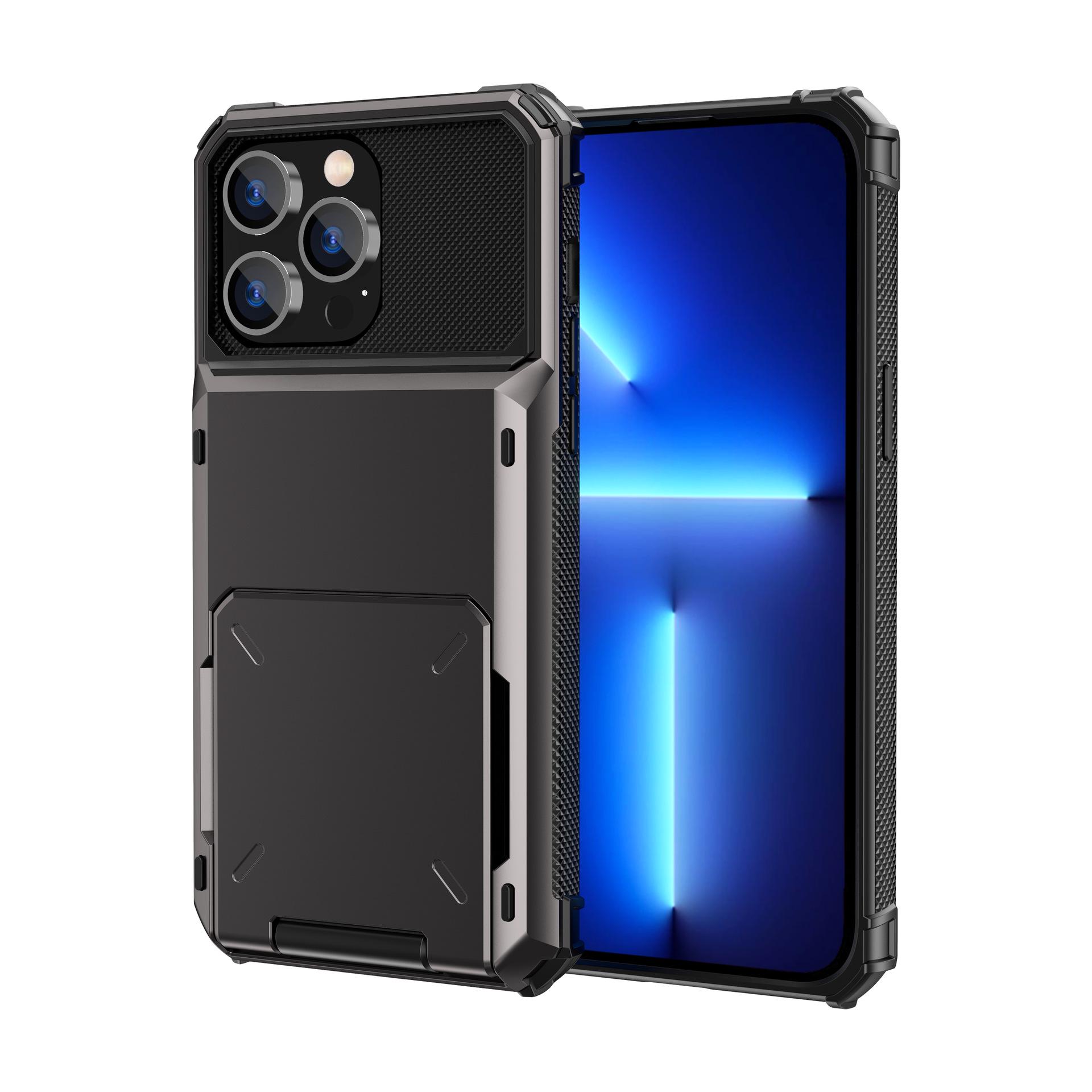 

Чехол-книжка для iPhone 14 Pro Max 6,7 с отделением для карт - Ударопрочный, Готов к трансграничной доставке iPhone 14 Pro Max серый