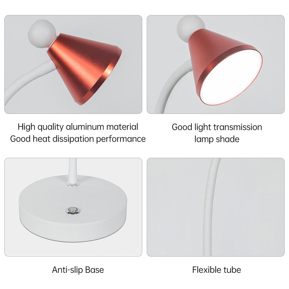 Desk LED Lamp Dimmable EyeCaring 3 Color Modes 10 Brightness 27006500K Touch Button by USB