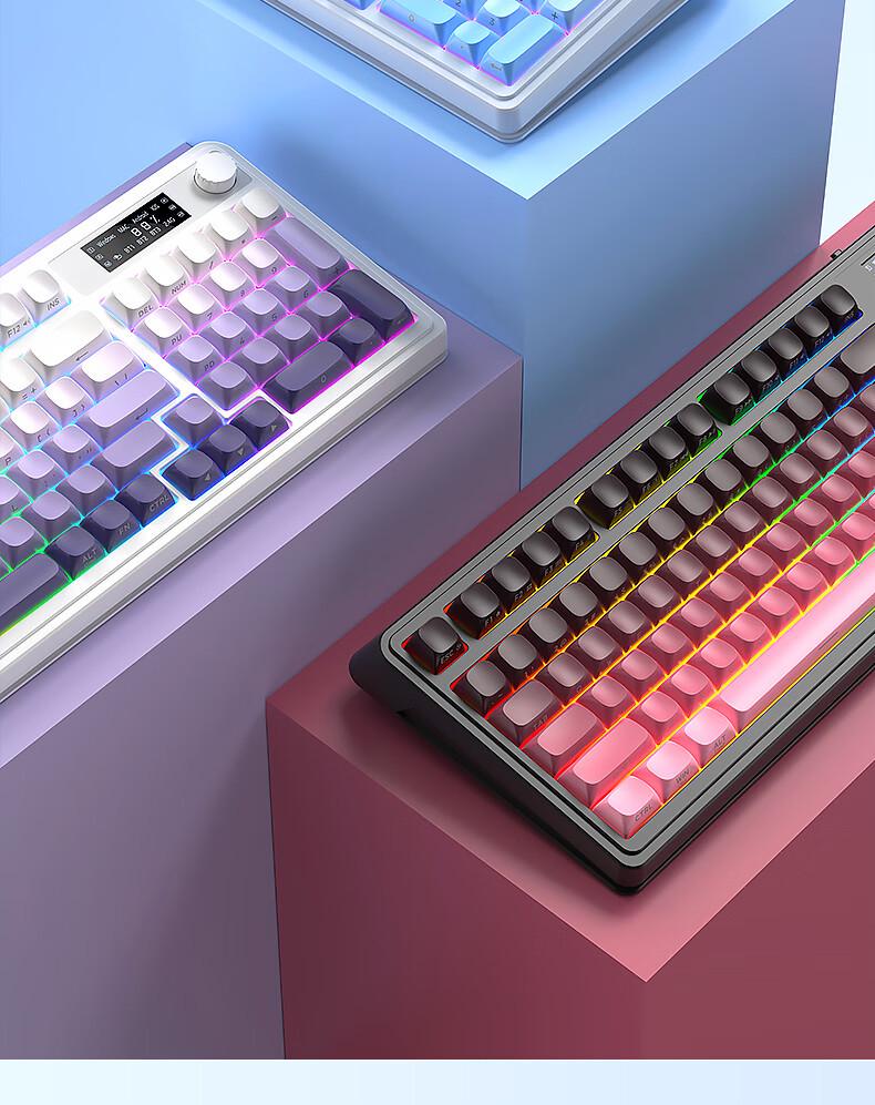 AULA S99PRO Silent Mechanical-Feel RGB Keyboard: Ergonomic, Long Battery, Triple-Mode