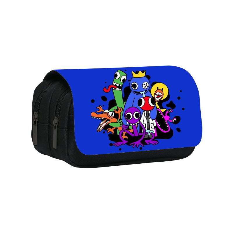 Rainbow Friends Double Layer Pencil Case With Large Capacity For Students And Kids