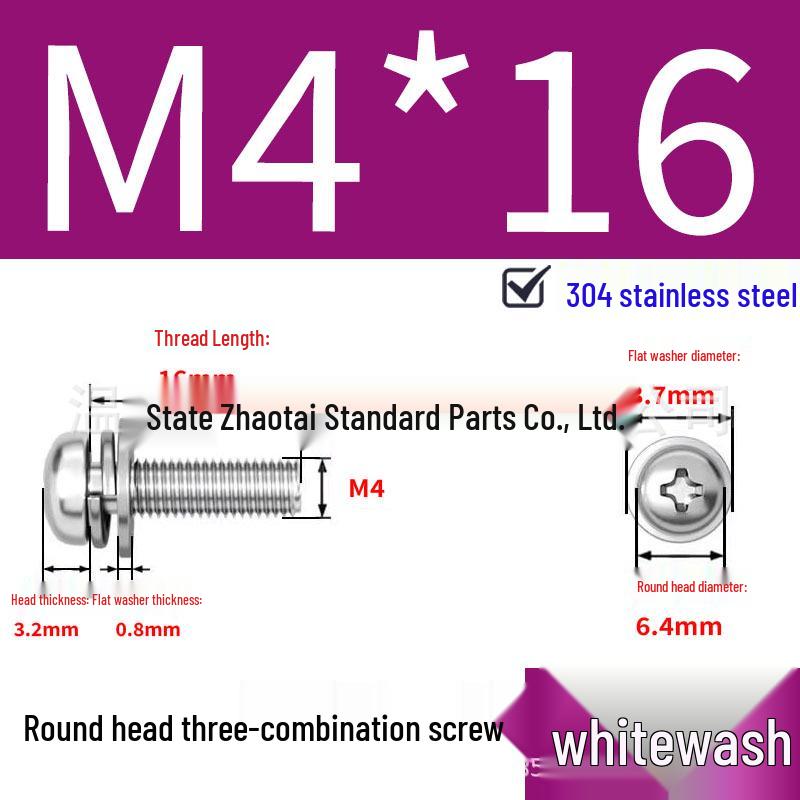 304 Stainless Steel Small Pan Head Phillips Screw
