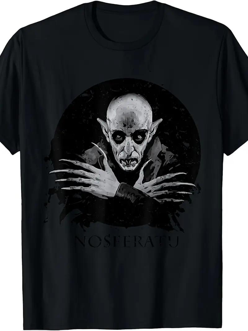 Vampire Halloween T-Shirt - Cool Gothic Graphic Print with Nosferatu Design, 100 XL