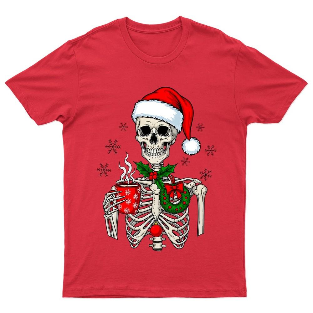 Skeleton Christmas Holiday TShirt Unisex Gift Retro Funny Womens Unisex T-Shirt L