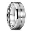 Fashion 8mm Tungsten Wedding Rings For Men Black Brushed Brick Pattern Men Stainless Steel Rings Wedding Jewelry