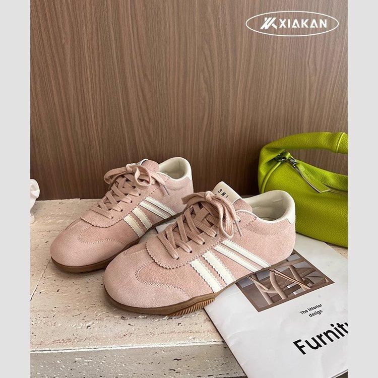 Cowhide version~ Casual sports women's shoes 2025 new spring flat-bottomed non-slip versatile German training shoes women's soft baseplate shoes