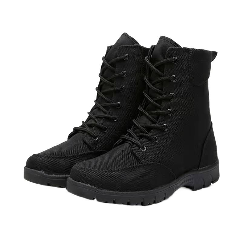 Scarpe di sicurezza in gomma gialle e nere a vita alta per uomo e donna - Protezione 21 cm