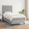 Bed Frame with Mattress - Maison Exclusive - 90x200 Cm - Adjustable Headboard - Light Grey