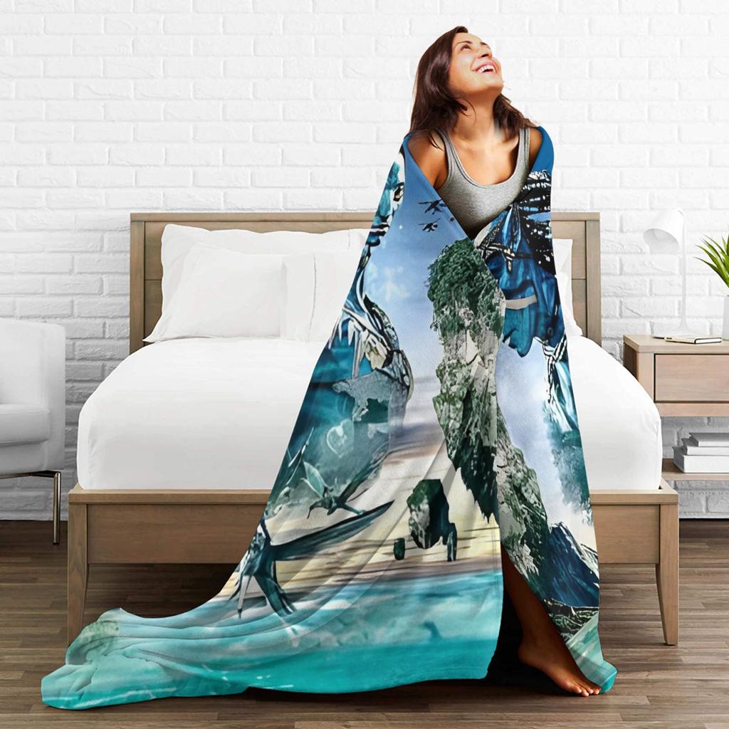 Movie Avatar The Way of Water Blanket  Travel Office Flannel Throw Blanket For Living Room Soft Warm Custom Quality Bedspread