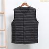 YEJUAWEN Ultralight Down Lightweight and Warm for Fall and Winter Men's Vest, Collarless, (WEN013) (L, Black)