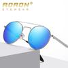 aoron Round Metal Frame Photochromic Polarized Sunglasses for Men Women Sports Fishing Anti Glare UV400 Glasses