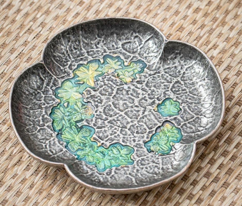 Japanese Antique Copper Coasters Retro Heat Insulation Cup Holder Mat Pad Chinese Kung Fu Gungfu Tea Ceremony Tea Trays Teaware