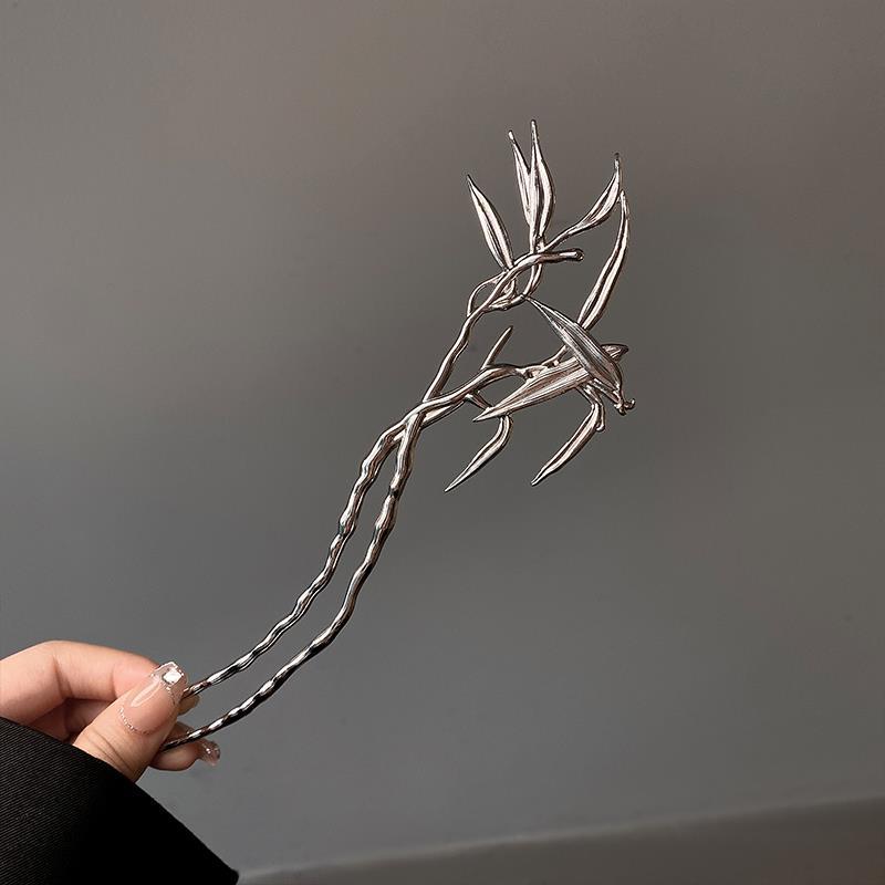 Retro bambusové vlásenky vlásenky Dámské Elegantní spony do culíku Pokrývky hlavy Stylingové nástroje Party vlasové doplňky