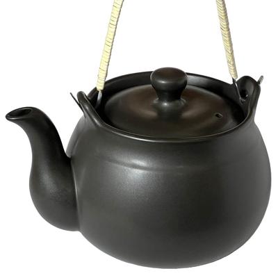 Tokoname Heat-Resistant Teapot for Gas Stove - Black Large 2000cc