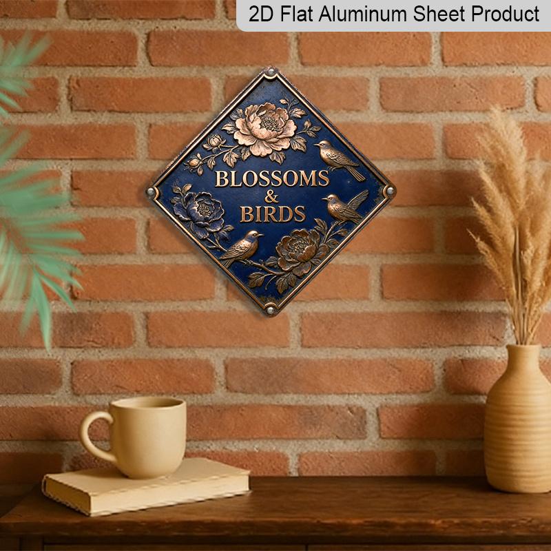 2D Flat 1pc- Design Featuring A Blooming Flower Theme, Intended As A Holiday Gift for My Sister. It'S A Vintage Metal Sign, Suitable for Decorating