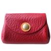 Portefeuille Mini Porco Rosso avec Poche Pliante, Portefeuille Compact avec Porte-Monnaie, Cuir Véritable, Femme, Fabriqué au Japon, Cuir de Tochigi, avec Pièce