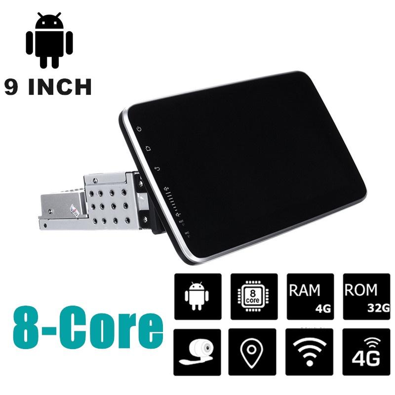 

9 дюймов 8.1 Автомагнитола Вращение на 360 градусов Мультимедийный плеер 8 ядер 2+32 ГБ Сенсорный экран GPS WIFI FM AM Радио 1DIN для Android Новый