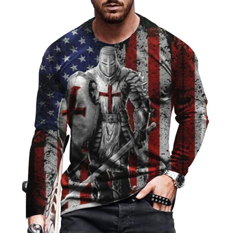 Men Clothes Fashion New Long Sleeve Round Neck Sport T Shirt Men Hip Hop T Shirt