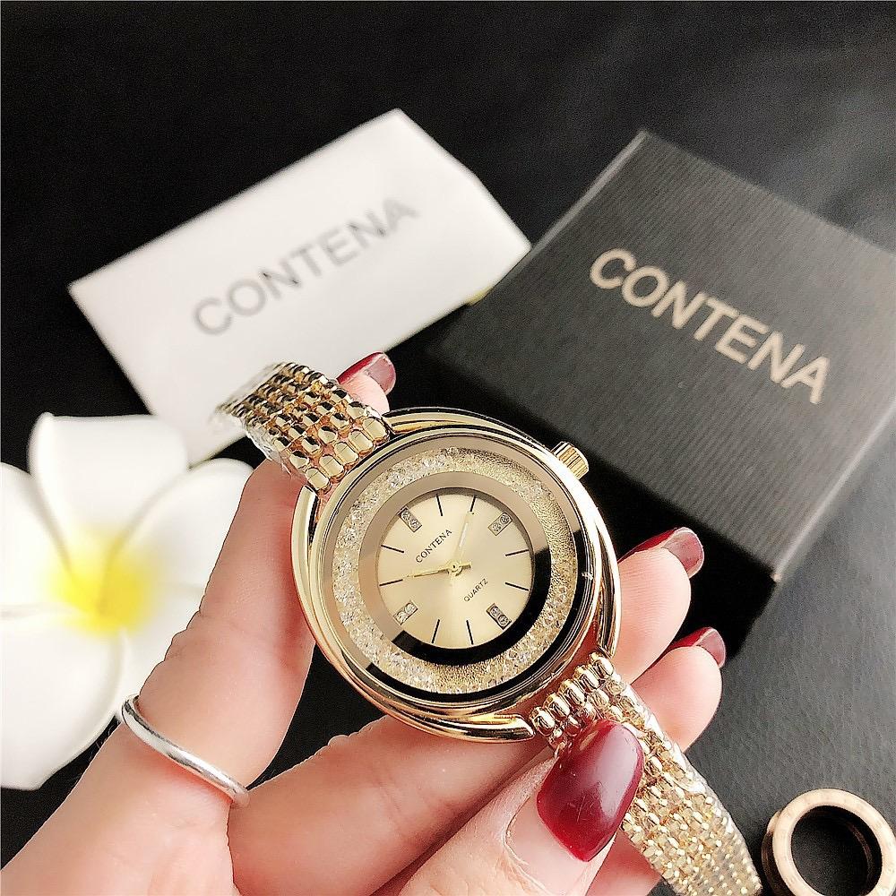 CONTENA Montre à diamant en cristal Montre de mode pour femme