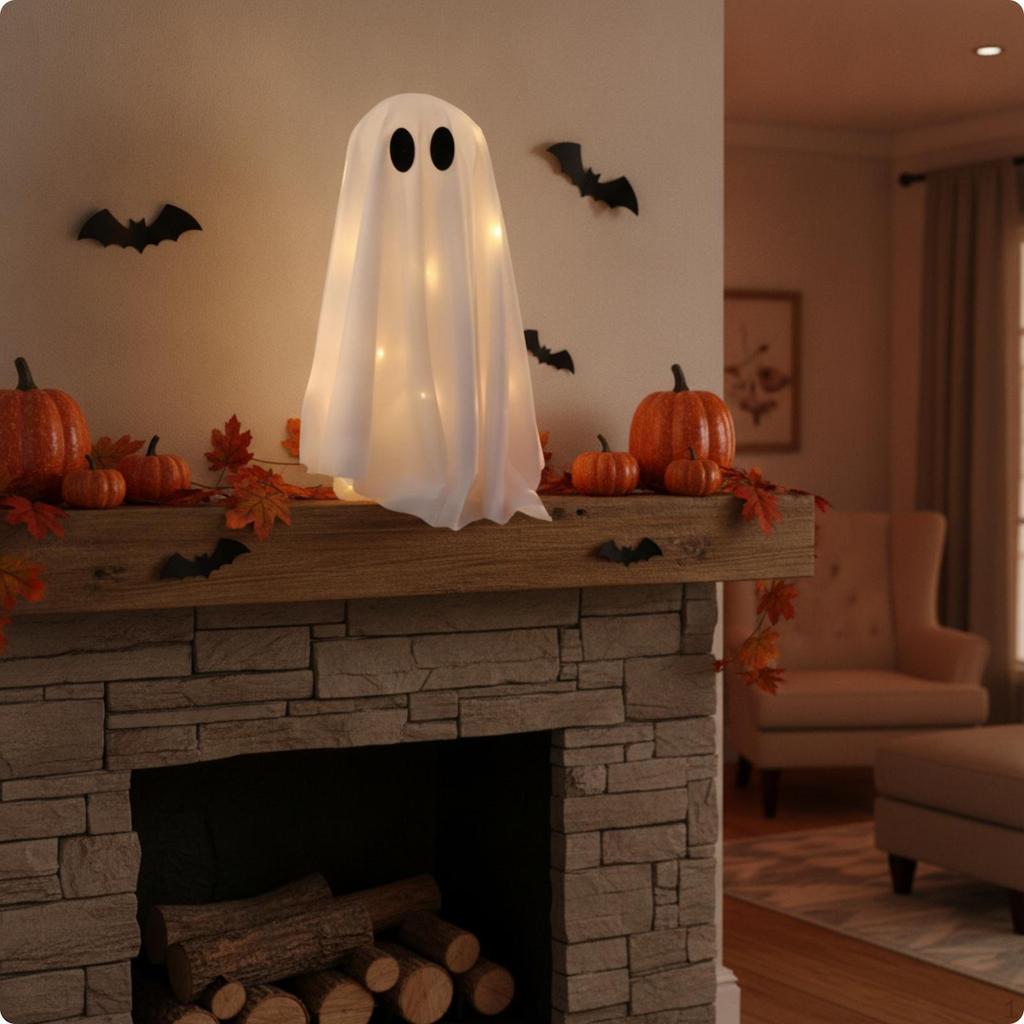 Halloween Specter Decoration Draped Decor Indoor for Home Stylists, Party Hosts, Tabletop,