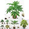 Fake Plant Wall Decoration With Varied Leaf Types For Interior Design And Creative Photography